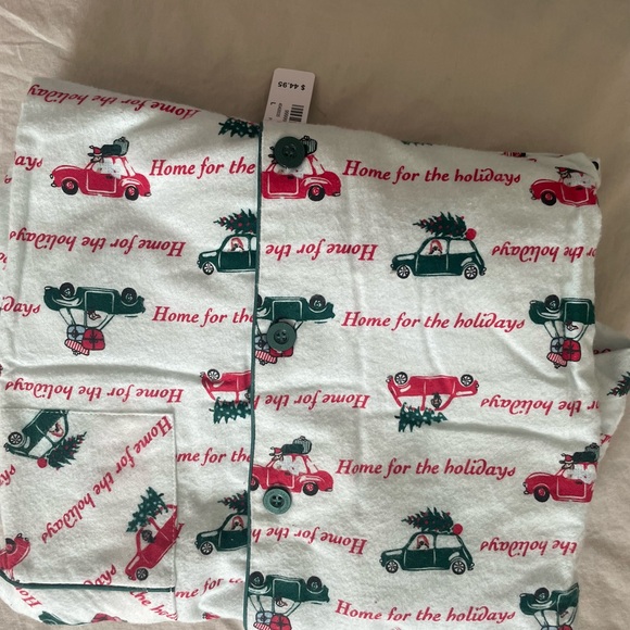 (SOLD) La Vie en Rose Flannel PJ Set - Picture 4 of 4